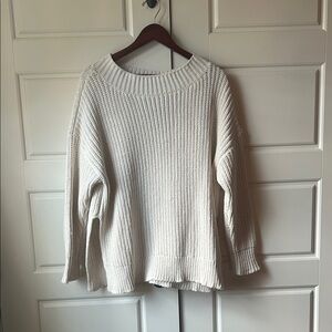 Aerie Cream Ribbed Sweater